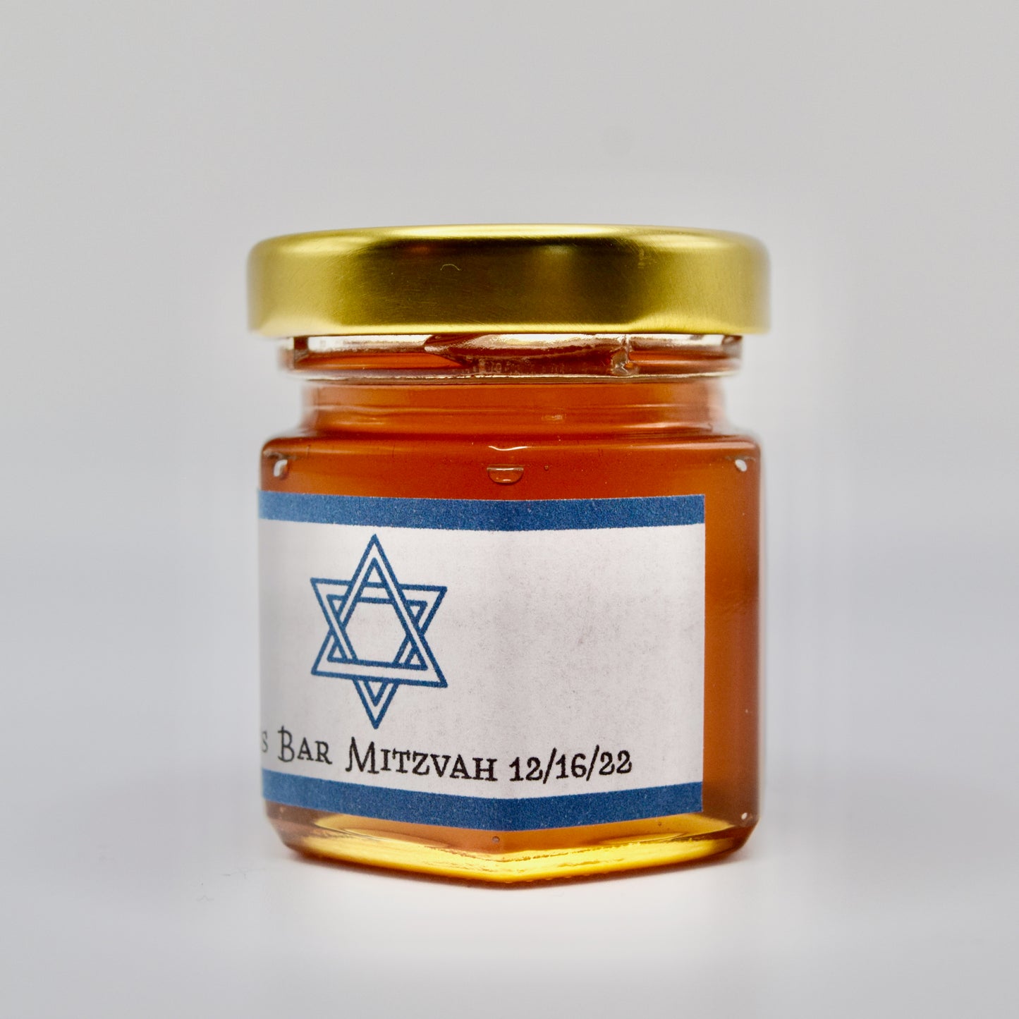 Bar Mitzvah Honey Favor Blue & White