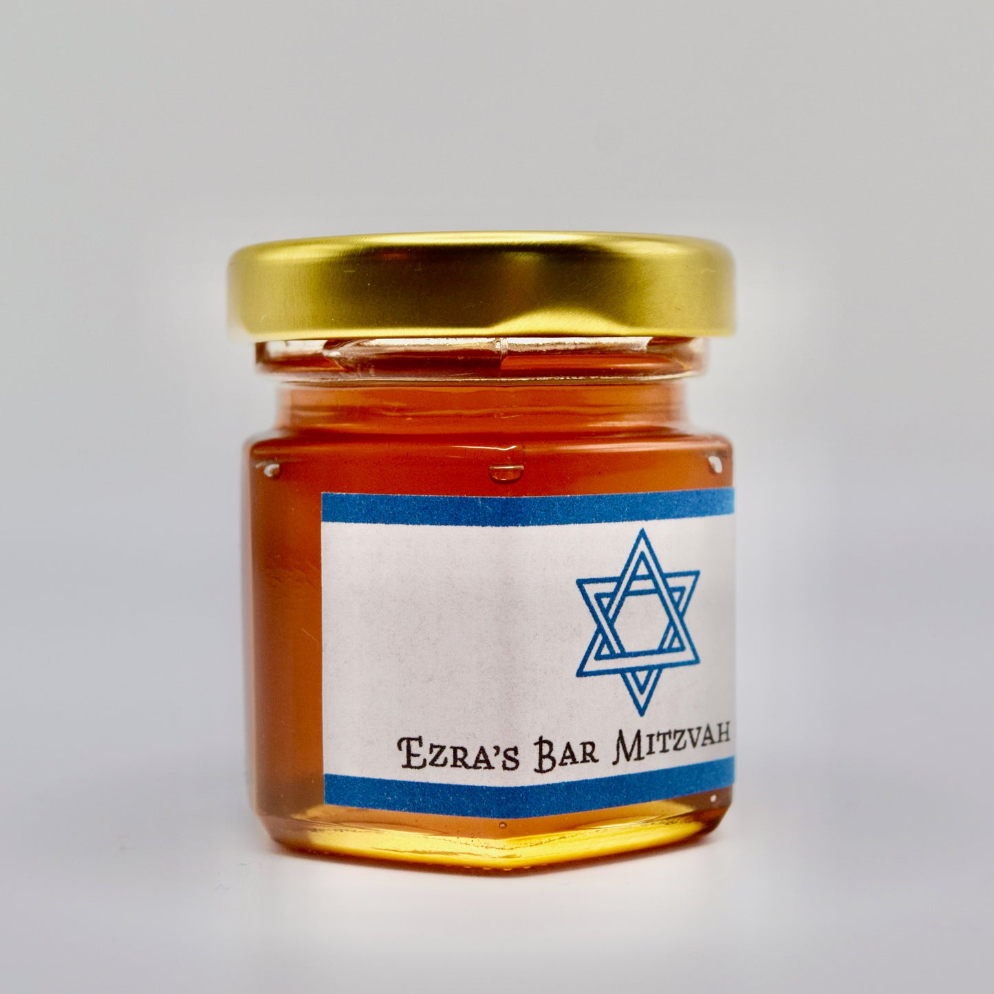 Bar Mitzvah Honey Favor Blue & White