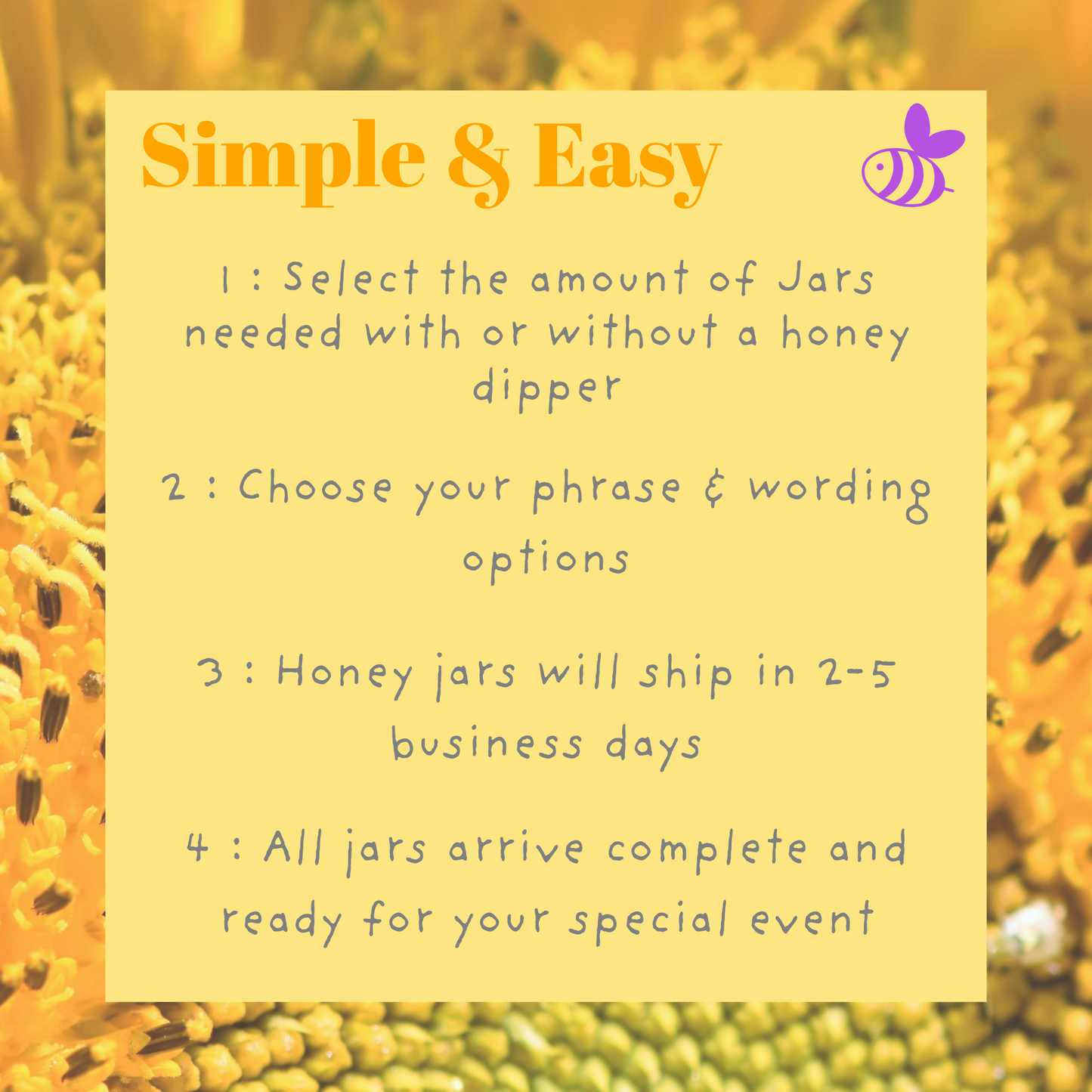 Square Label Honey Favor