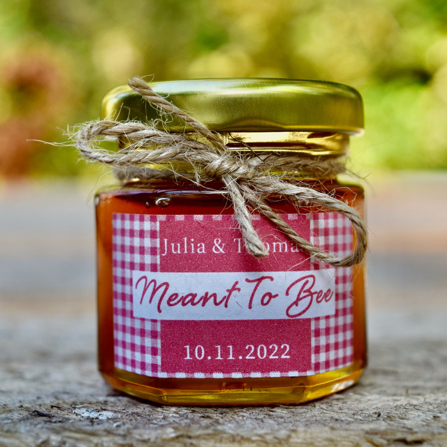 Classic Red Plaid Honey Favor