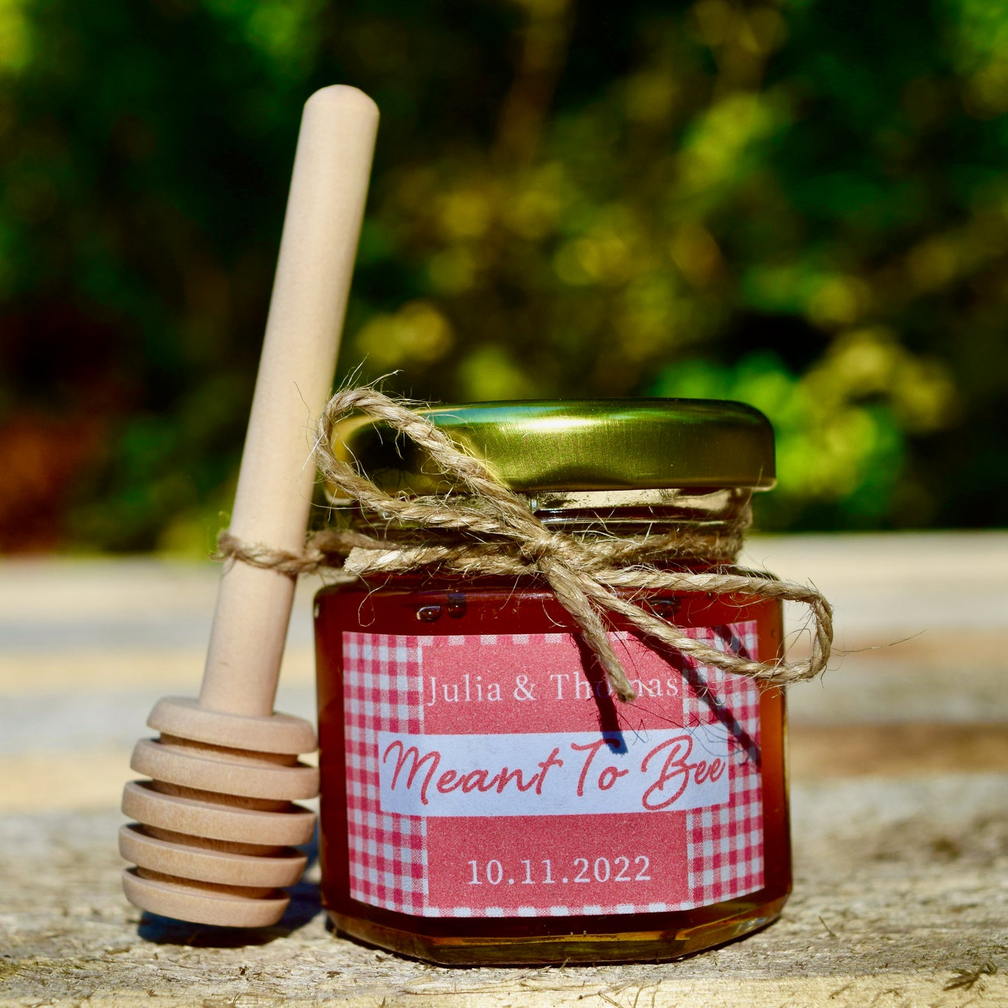 Classic Red Plaid Honey Favor