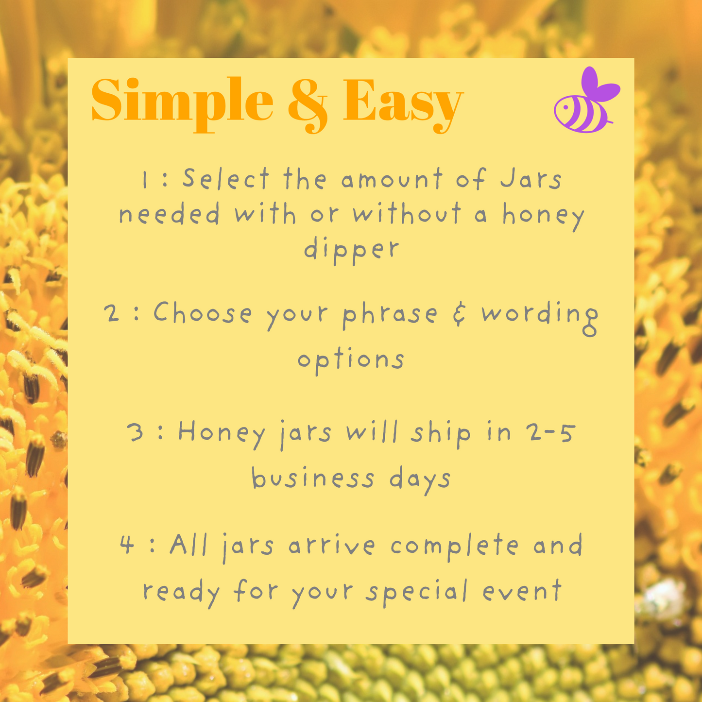 Elegant Honey Favor